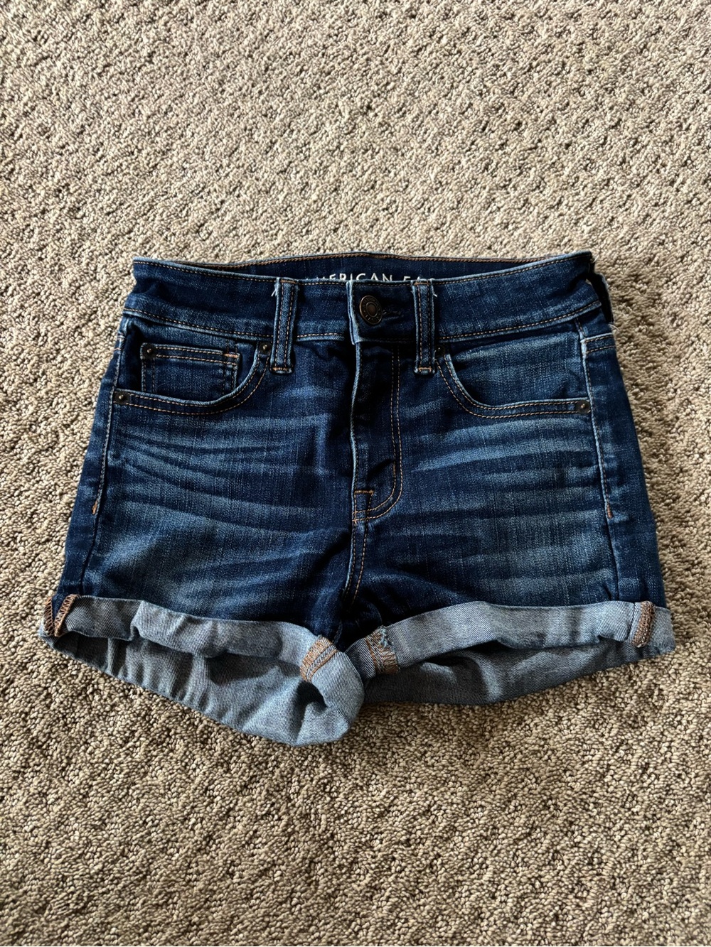 American Eagle Women’s High Rise Shortie  Denim Next Level Stretch